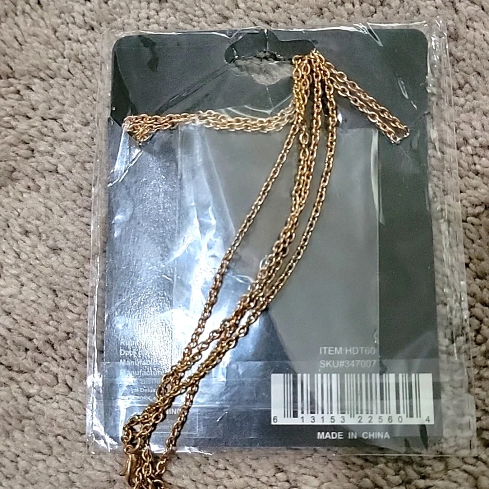 Fashion Jewelry Necklace and Ring Set - Gold Color
